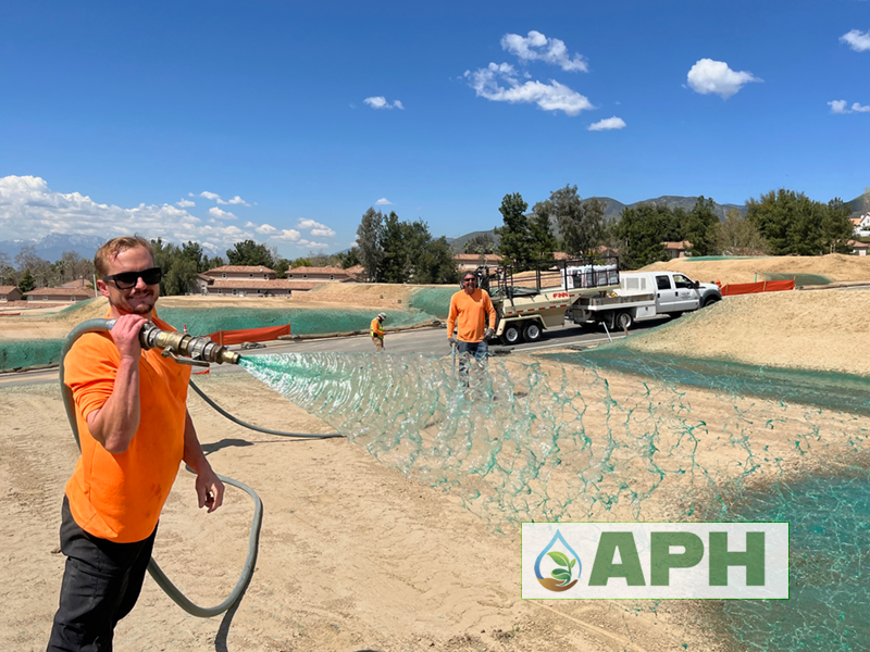 Commercial Hydroseed Project Image - with Crew