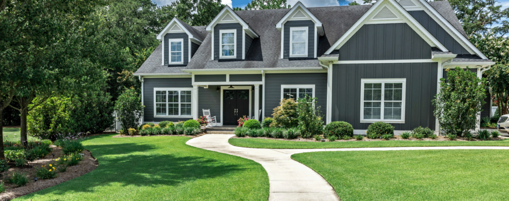 residential hydroseed image of front yard